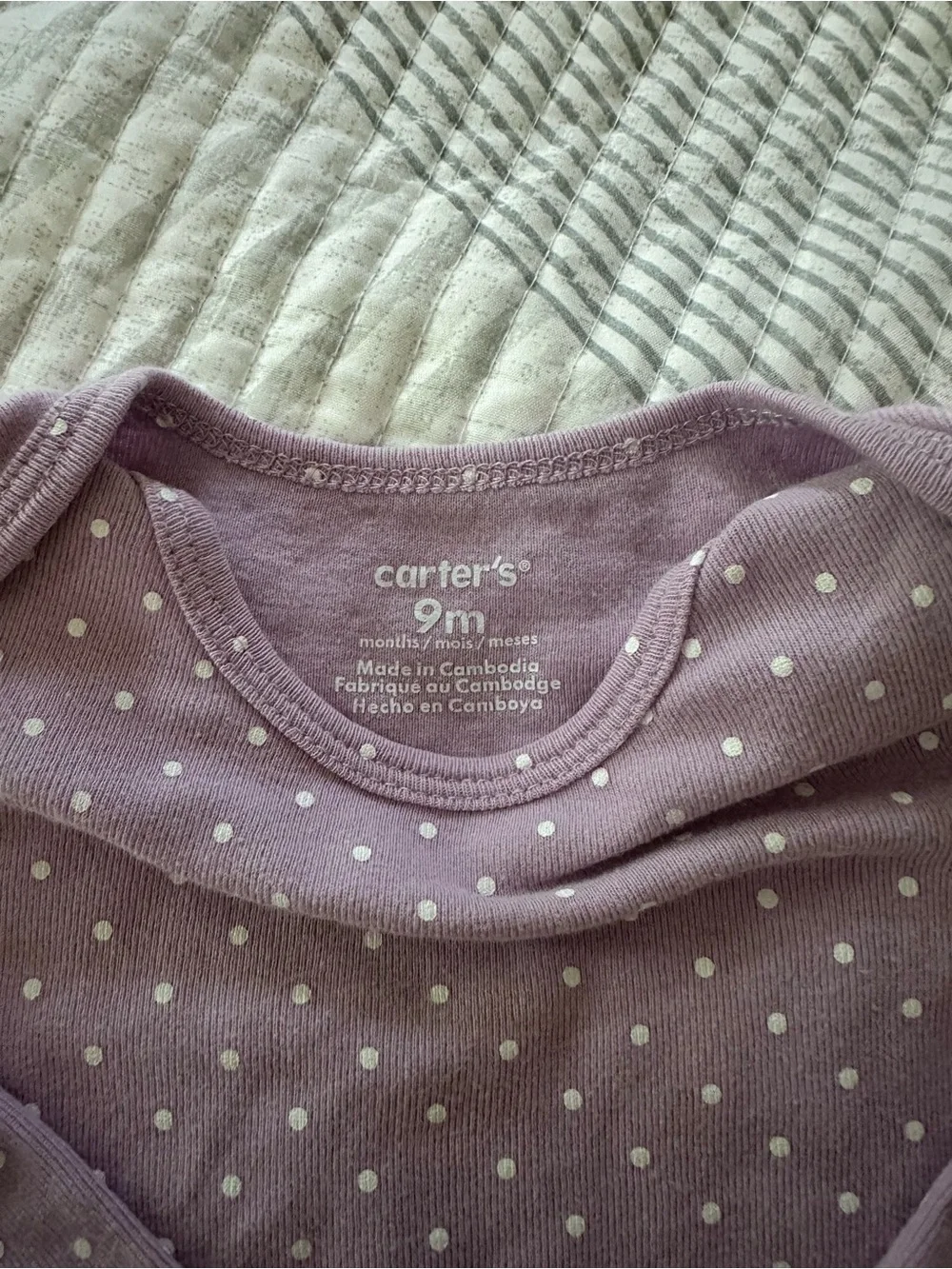 Carter's Long-Sleeve One-Piece Bodysuits - Lavender & Dusty Pink